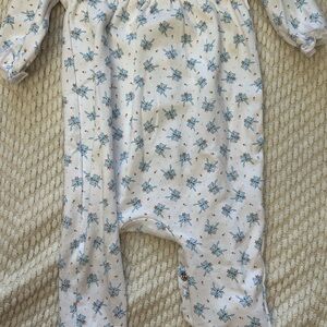 Kissy Kissy White and Blue Footies One Piece